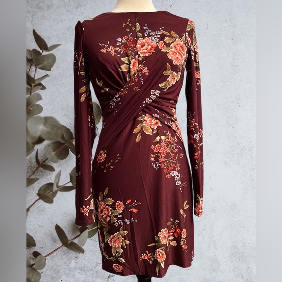 & Harmony Dresses & Skirts - Maroon Floral Dress